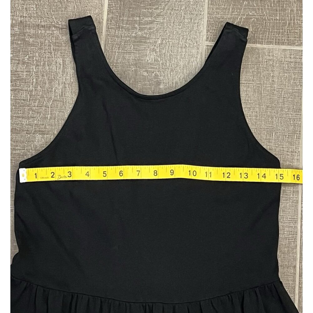 J. Crew Women’s Tiered knit dress eyelet trim Small Black Embroidery Stretch - Picture 6 of 12